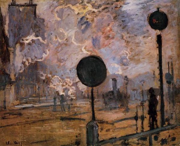 La gare Saint Lazare Les signaux 1877 Claude Monet