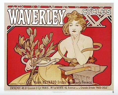 waverley cycles vintage bike poster